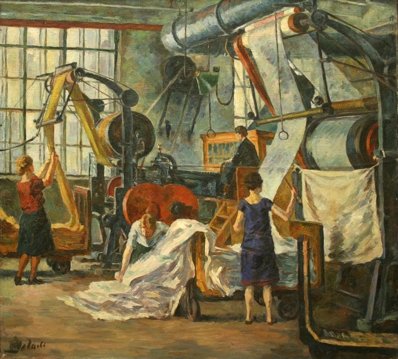 На текстильной фабрике