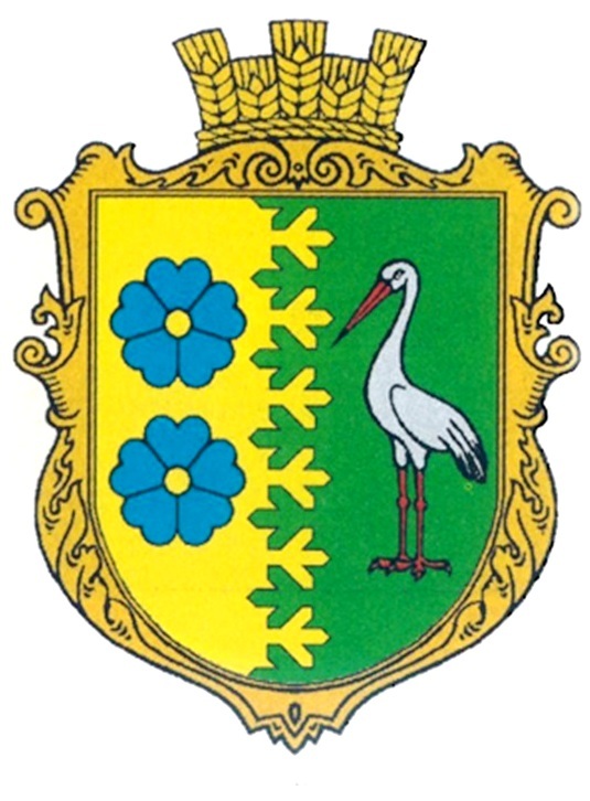 Лен и герб села Малая Глумча. Украина
