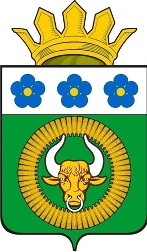 Лен и герб Сорокинского района Тюменской области