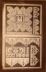 �Фотографии образцов старинного народного узорного шитья и кружева из коллекции К. Далматова