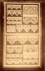 �Фотографии образцов старинного народного узорного шитья и кружева из коллекции К. Далматова