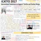 Международная конференция �Текстиль и модный дизайн� (ICATFD 2017)
International conference on Apparel Textile and Fashion Design
24/25 марта, Colombo, Sri Lanka
